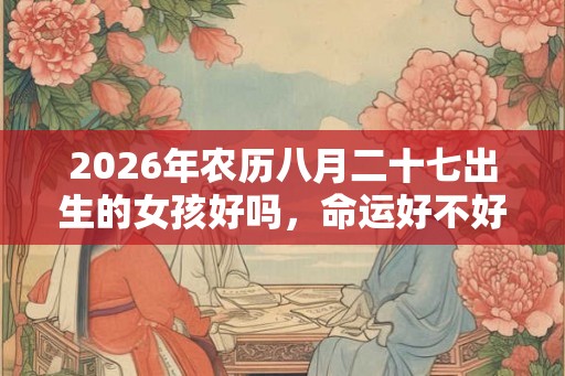 2026年农历八月二十七出生的女孩好吗，命运好不好？