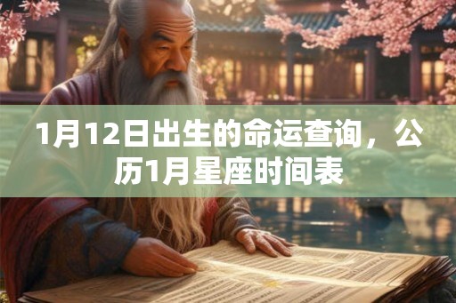 1月12日出生的命运查询，公历1月星座时间表