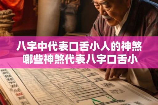 八字中代表口舌小人的神煞 哪些神煞代表八字口舌小人