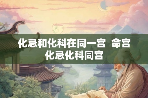 化忌和化科在同一宫  命宫化忌化科同宫