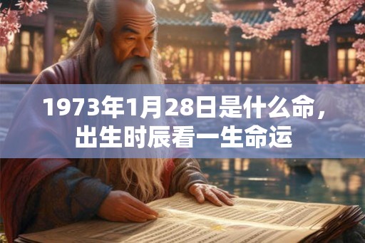 1973年1月28日是什么命，出生时辰看一生命运