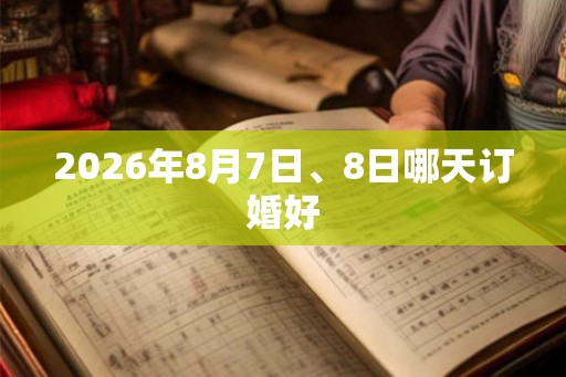 2026年8月7日、8日哪天订婚好