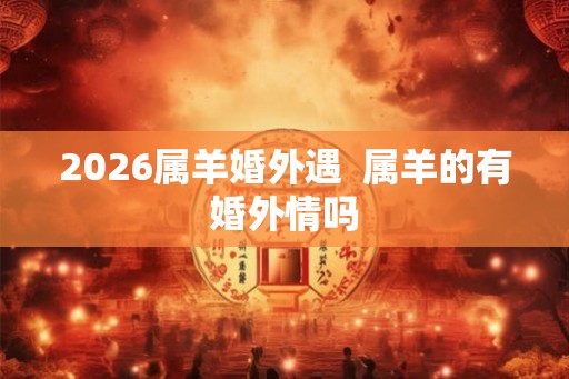 2026属羊婚外遇  属羊的有婚外情吗