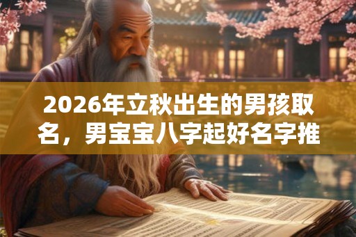 2026年立秋出生的男孩取名，男宝宝八字起好名字推荐