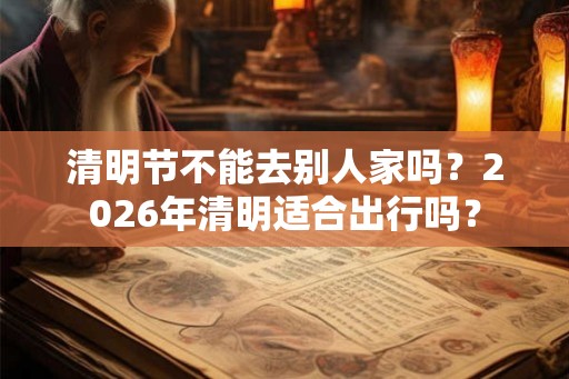 清明节不能去别人家吗？2026年清明适合出行吗？