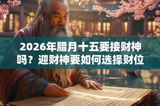 2026年腊月十五要接财神吗？迎财神要如何选择财位？