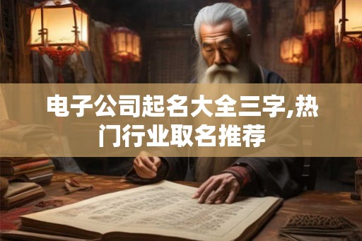 电子公司起名大全三字,热门行业取名推荐