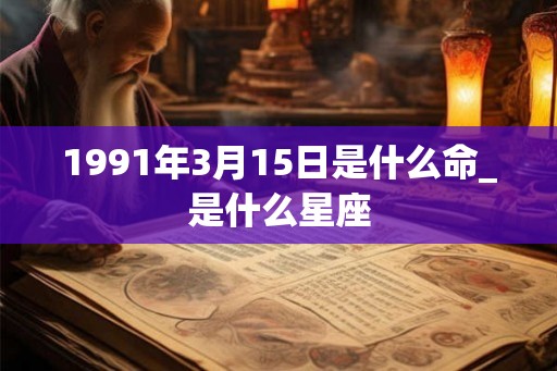 1991年3月15日是什么命_是什么星座 1991年3月15日是什么命_是什么星座