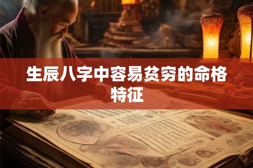 生辰八字中容易贫穷的命格特征