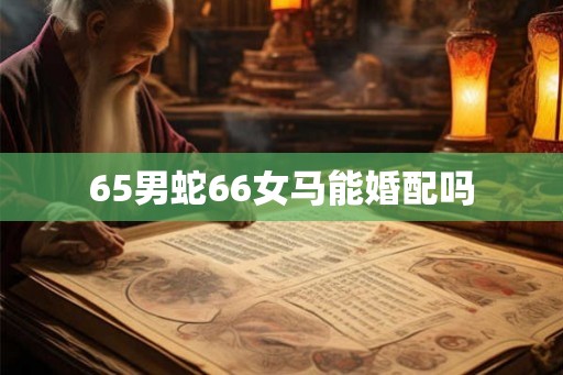 65男蛇66女马能婚配吗