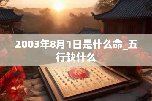 2003年8月1日是什么命_五行缺什么