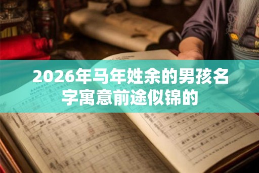 2026年马年姓余的男孩名字寓意前途似锦的