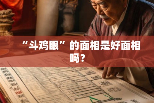 “斗鸡眼”的面相是好面相吗？