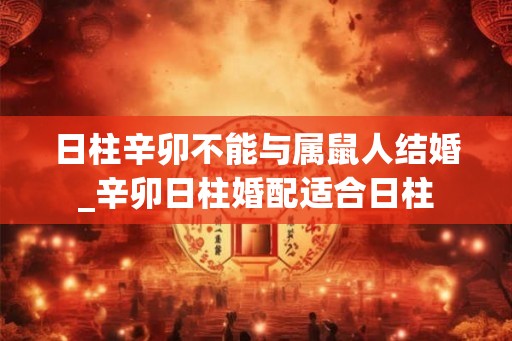 日柱辛卯不能与属鼠人结婚_辛卯日柱婚配适合日柱 日柱辛卯不能与属鼠人结婚_辛卯日柱婚配适合日柱
