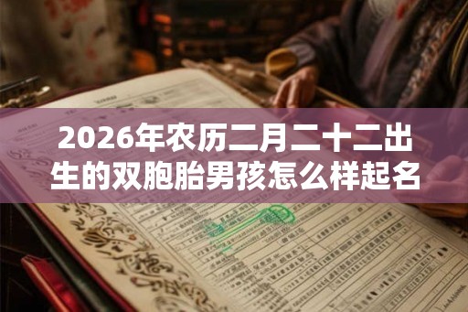 2026年农历二月二十二出生的双胞胎男孩怎么样起名字,五行属什么 2026年农历二月二十二出生的双胞胎男孩怎么样起名字,五行属什么