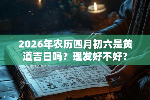 2026年农历四月初六是黄道吉日吗？理发好不好？