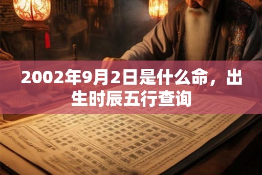 2002年9月2日是什么命，出生时辰五行查询