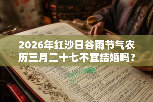 2026年红沙日谷雨节气农历三月二十七不宜结婚吗？结婚择日方法