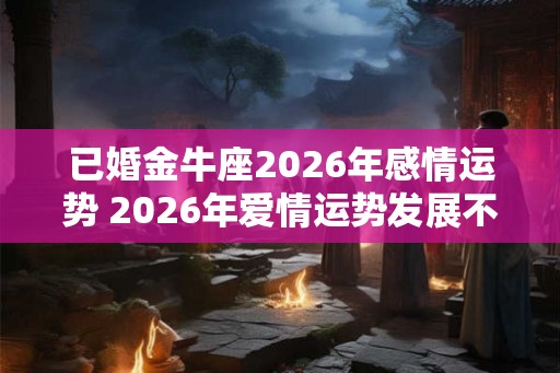 已婚金牛座2026年感情运势 2026年爱情运势发展不错