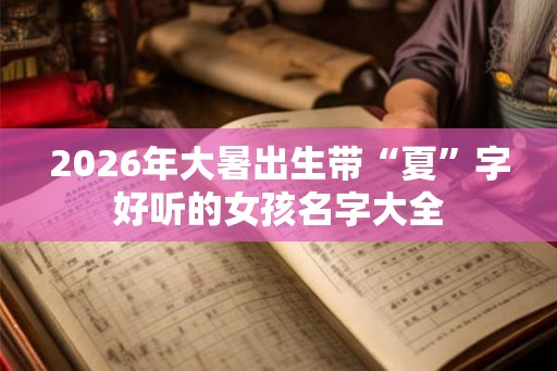 2026年大暑出生带“夏”字好听的女孩名字大全