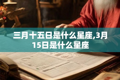 三月十五日是什么星座,3月15日是什么星座