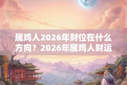 属鸡人2026年财位在什么方向？2026年属鸡人财运最旺的月份