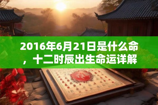 2016年6月21日是什么命,十二时辰出生命运详解 2016年6月21日是什么命,十二时辰出生命运详解