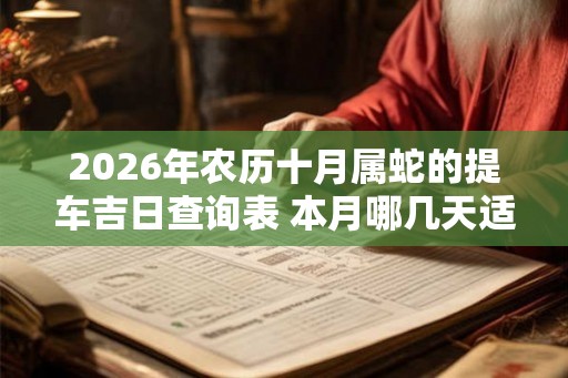 2026年农历十月属蛇的提车吉日查询表 本月哪几天适合买车上牌