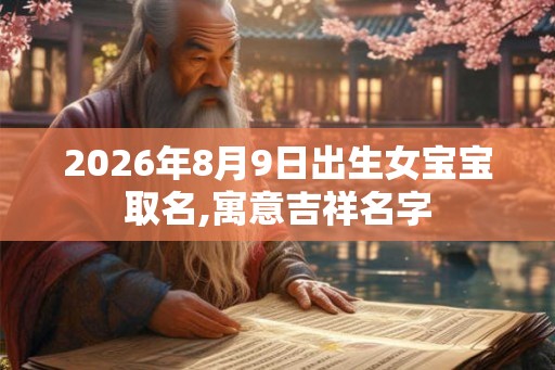 2026年8月9日出生女宝宝取名,寓意吉祥名字