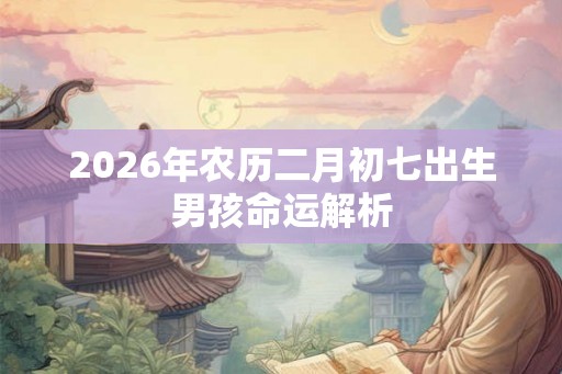 2026年农历二月初七出生男孩命运解析