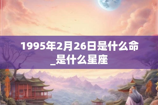 1995年2月26日是什么命_是什么星座