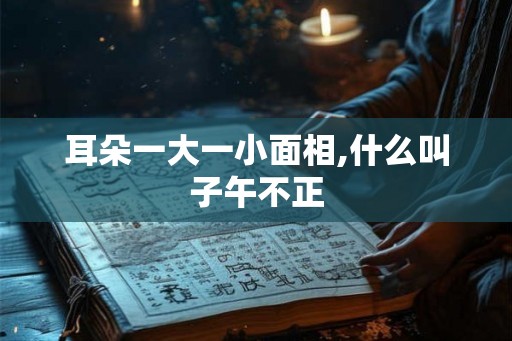 耳朵一大一小面相,什么叫子午不正