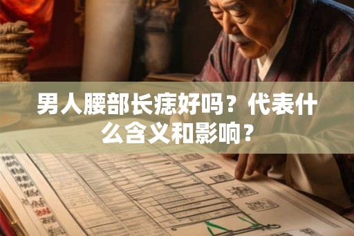 男人腰部长痣好吗？代表什么含义和影响？