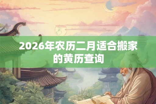 2026年农历二月适合搬家的黄历查询