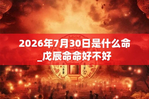 2026年7月30日是什么命_戊辰命命好不好