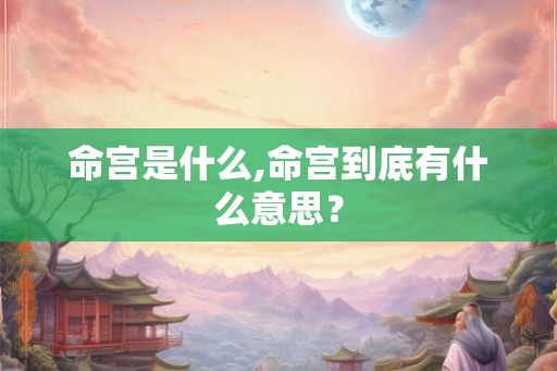 命宫是什么,命宫到底有什么意思？