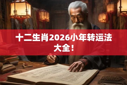 十二生肖2026小年转运法大全！