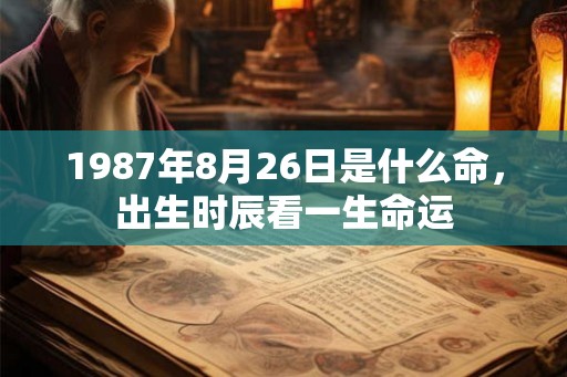 1987年8月26日是什么命，出生时辰看一生命运