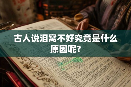 古人说泪窝不好究竟是什么原因呢？