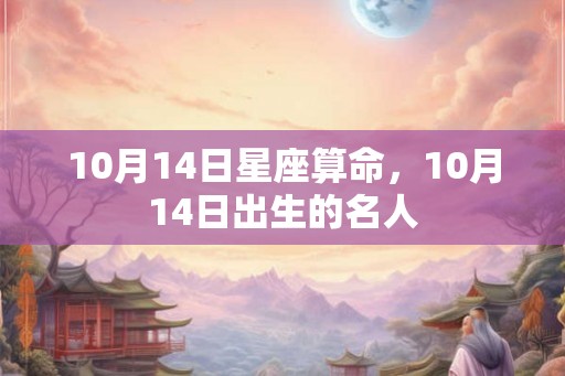 10月14日星座算命，10月14日出生的名人