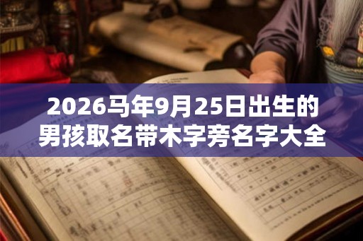 2026马年9月25日出生的男孩取名带木字旁名字大全