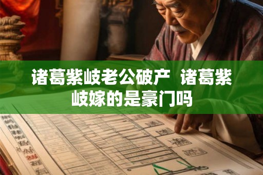 诸葛紫岐老公破产  诸葛紫岐嫁的是豪门吗