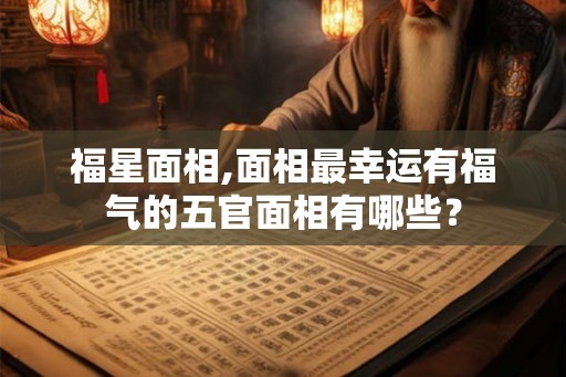 福星面相,面相最幸运有福气的五官面相有哪些？