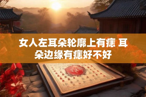 女人左耳朵轮廓上有痣 耳朵边缘有痣好不好
