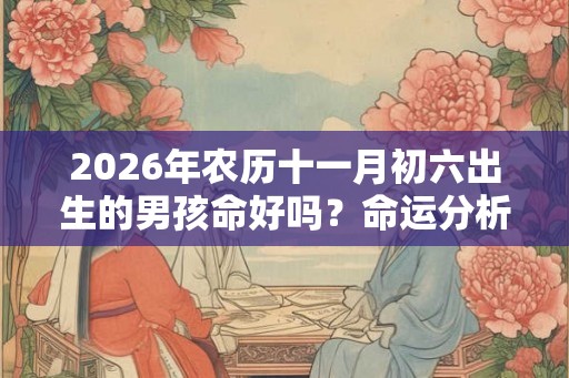 2026年农历十一月初六出生的男孩命好吗？命运分析大全