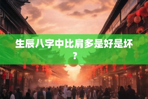 生辰八字中比肩多是好是坏？