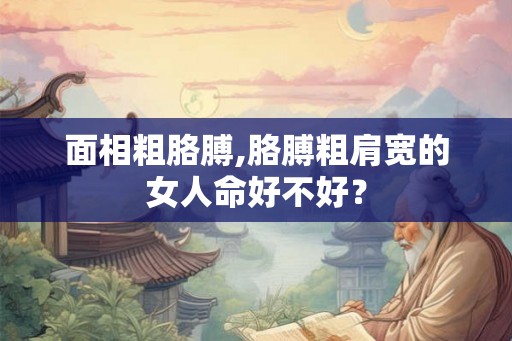 面相粗胳膊,胳膊粗肩宽的女人命好不好？