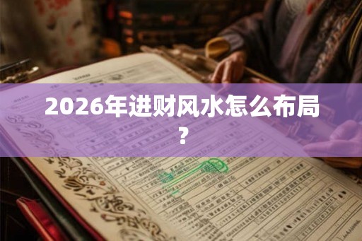 2026年进财风水怎么布局？