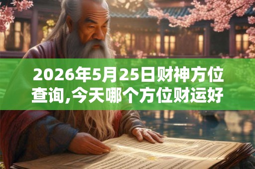 2026年5月25日财神方位查询,今天哪个方位财运好