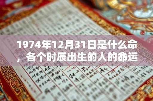 1974年12月31日是什么命，各个时辰出生的人的命运